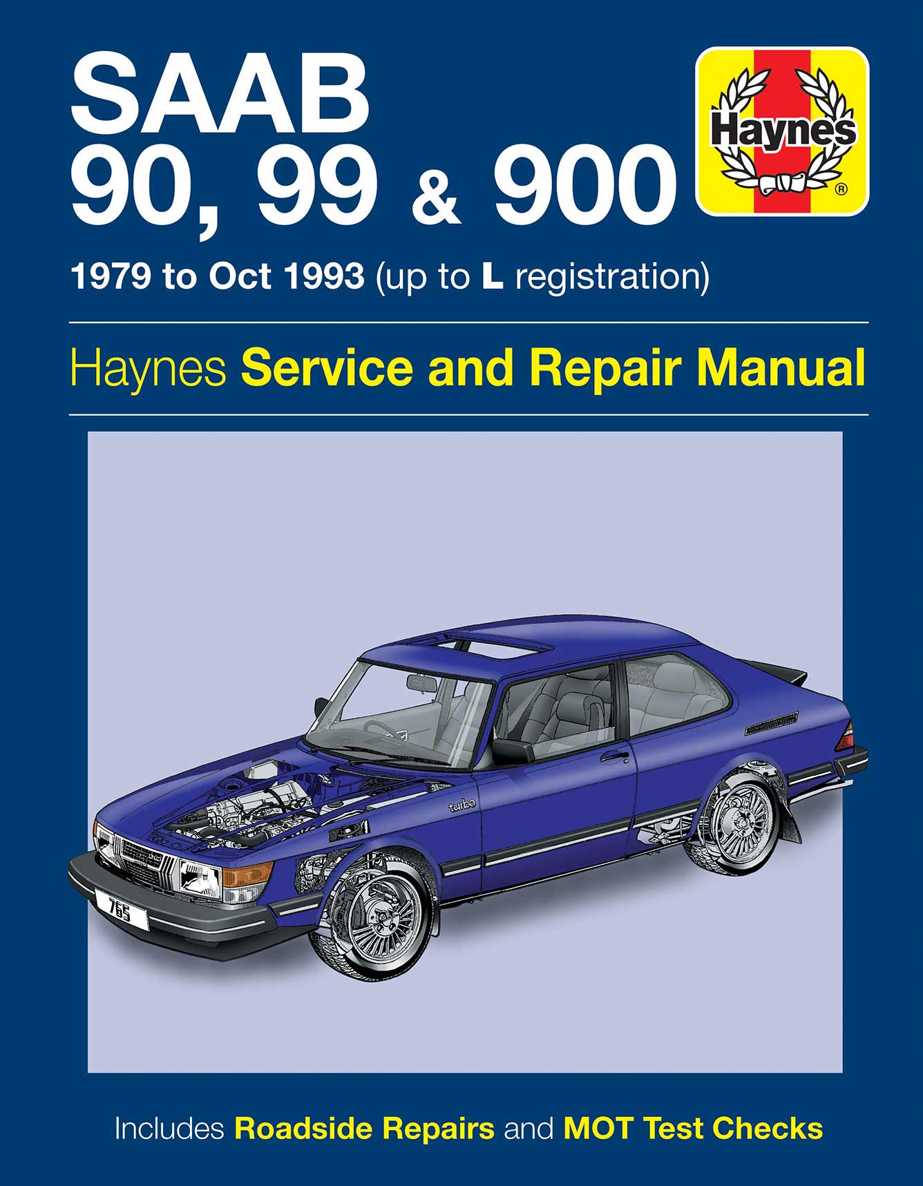 Saab 90, 99 & 900 Petrol (1979-Oct 1993) Haynes Repair Manual Printed Book Front Cover