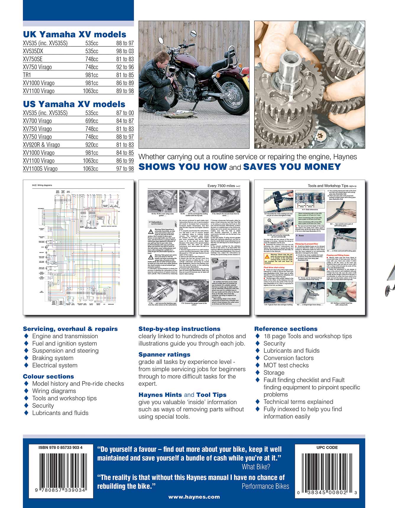 Yamaha XV Virago (1981-2003) Haynes Repair Manual