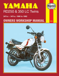 Yamaha RD250 & 350LC Twins (1980-1982) Haynes Repair Manual Printed Book Front Cover
