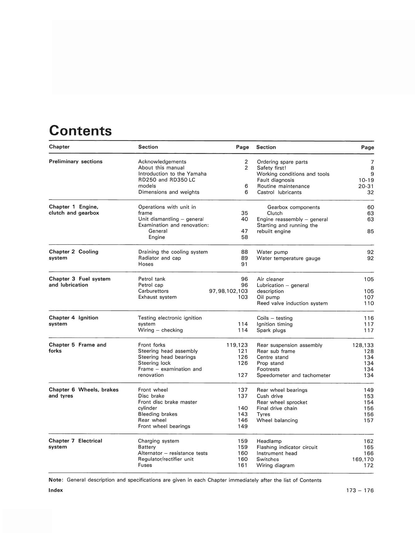 Yamaha RD250 & 350LC Twins (1980-1982) Haynes Repair Manual