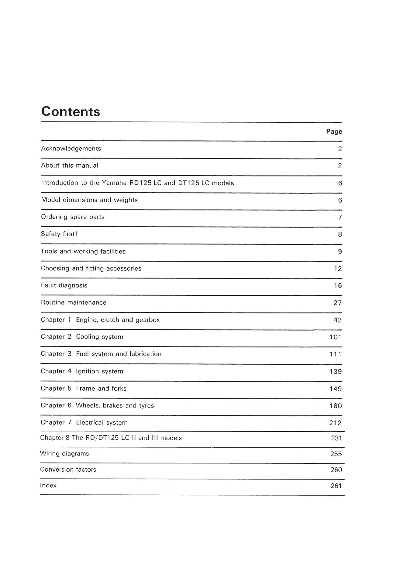 Yamaha RD & DT125LC (1982-1987) Haynes Repair Manual