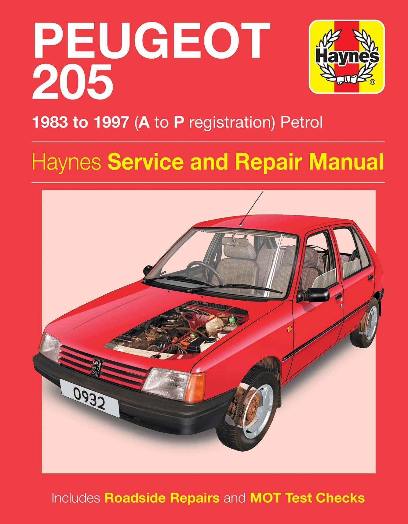 Peugeot 205 Petrol (1983-1997) Haynes Repair Manual Printed Book Front Cover