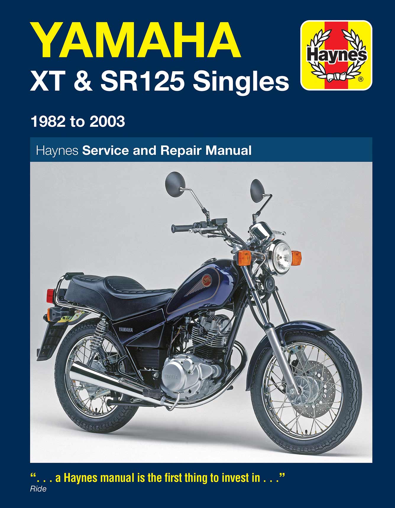 Yamaha XT & SR125 (1982-2003) Haynes Repair Manual Printed Book Front Cover