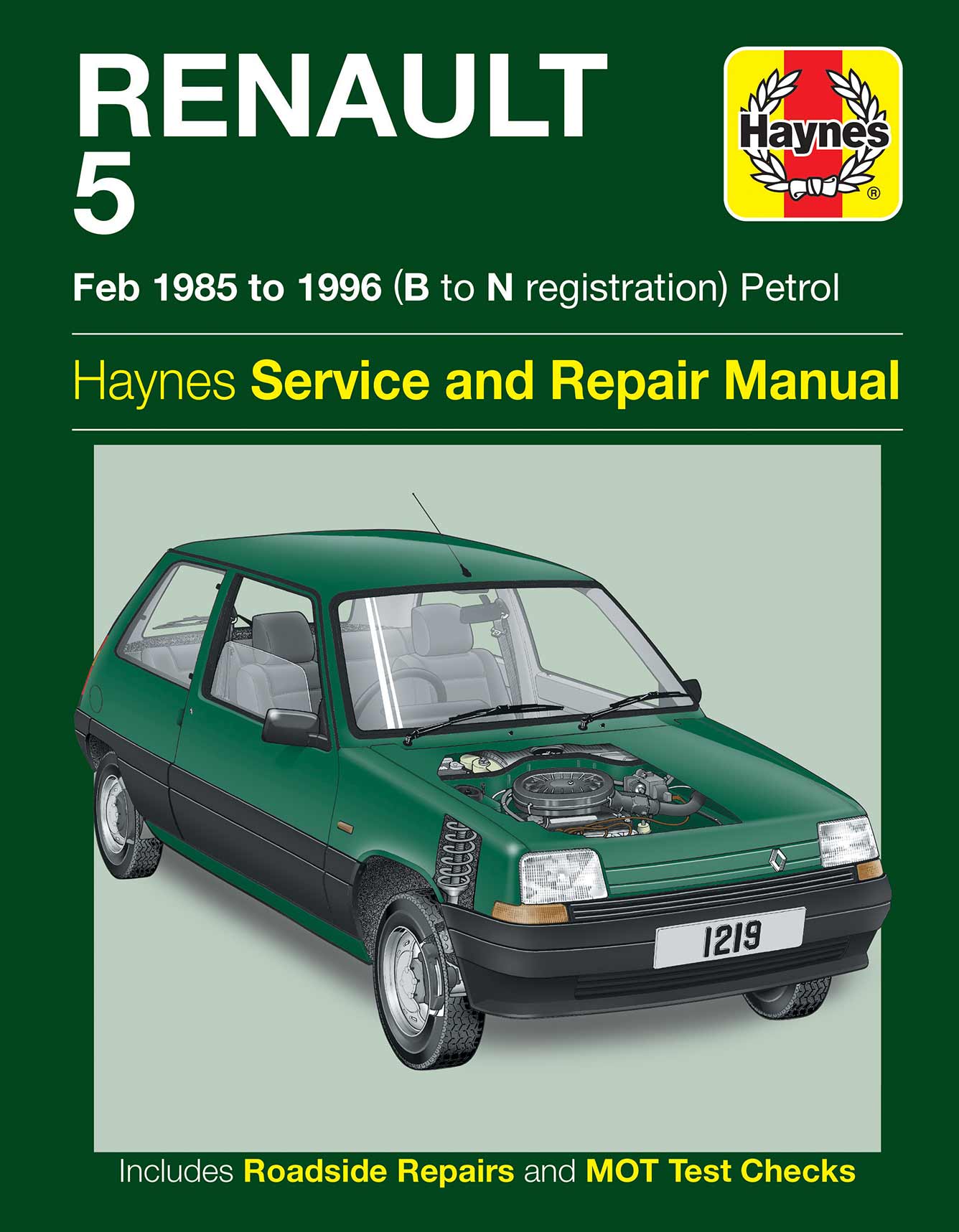 Renault 5 Petrol (Feb 1985-1996) Haynes Repair Manual Printed Book Front Cover