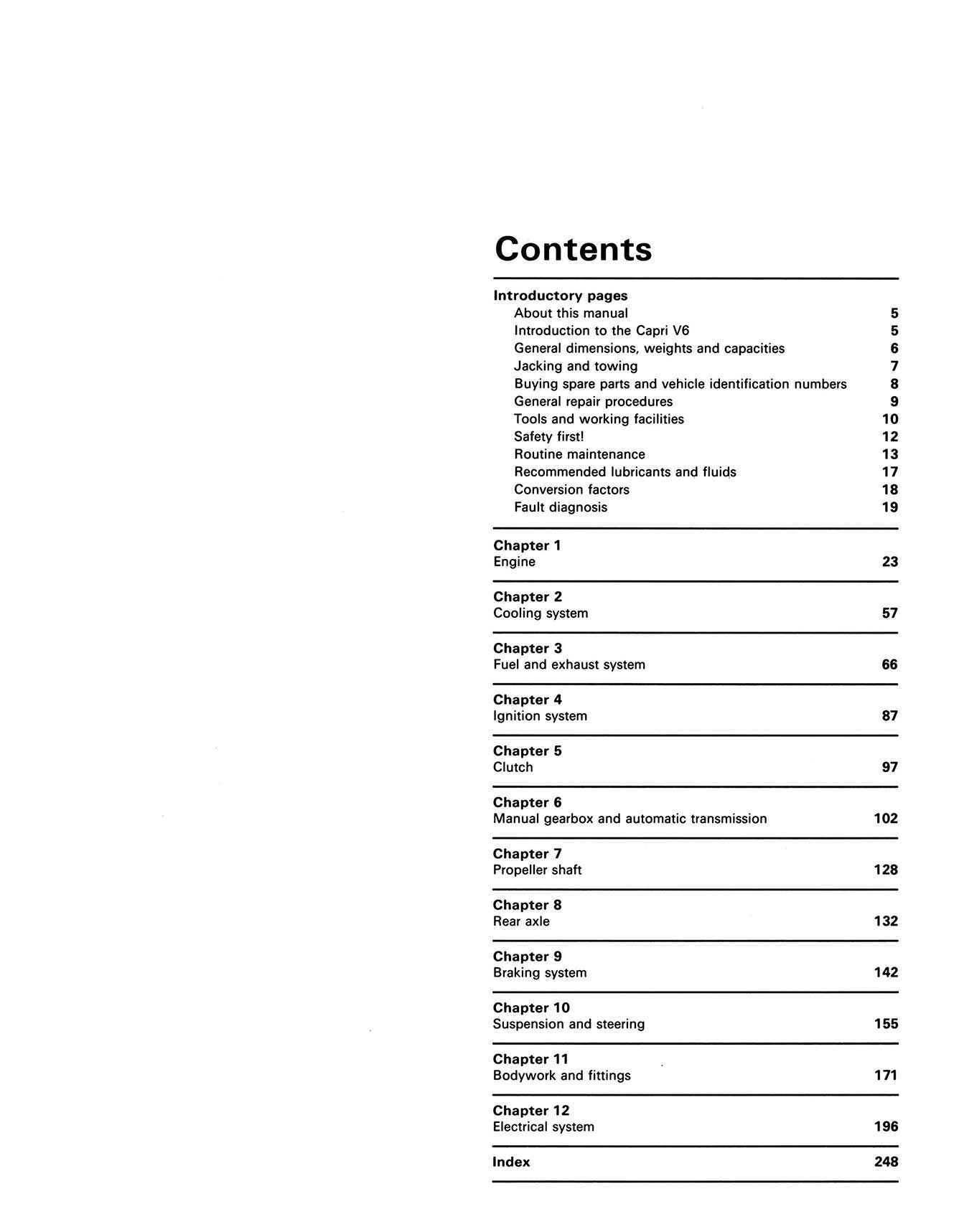Ford Capri II (and III) 2.8 & 3.0 V6 (1974-1987) Haynes Repair Manual