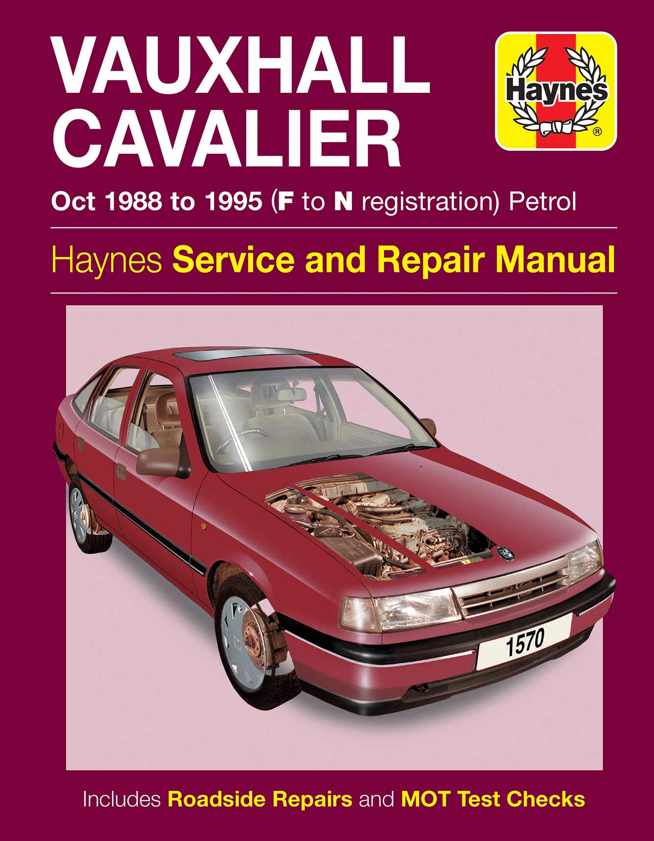 Vauxhall Cavalier Petrol (Oct 1988-1995) Haynes Repair Manual Printed Book Front Cover