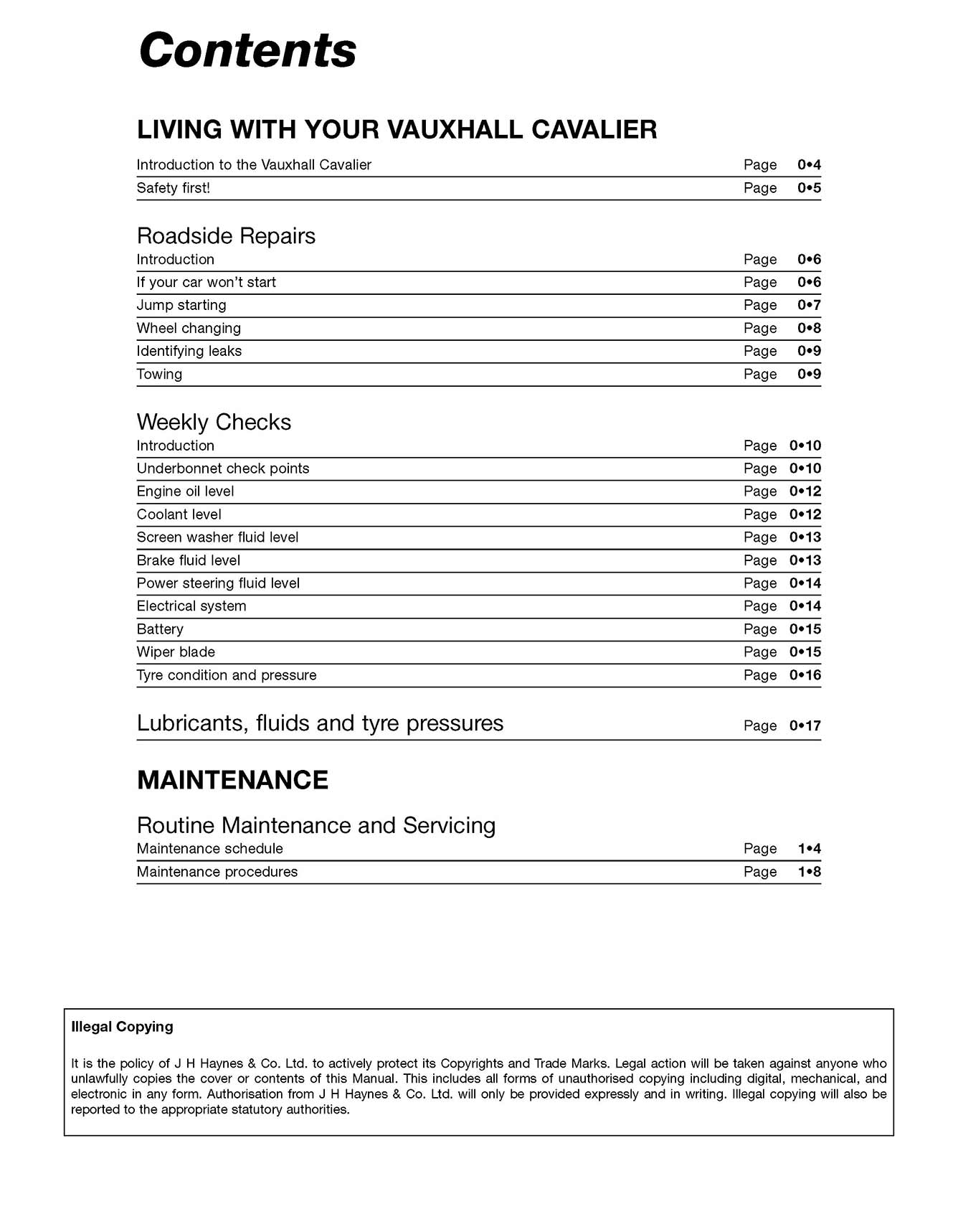 Vauxhall Cavalier Petrol (Oct 1988-1995) Haynes Repair Manual
