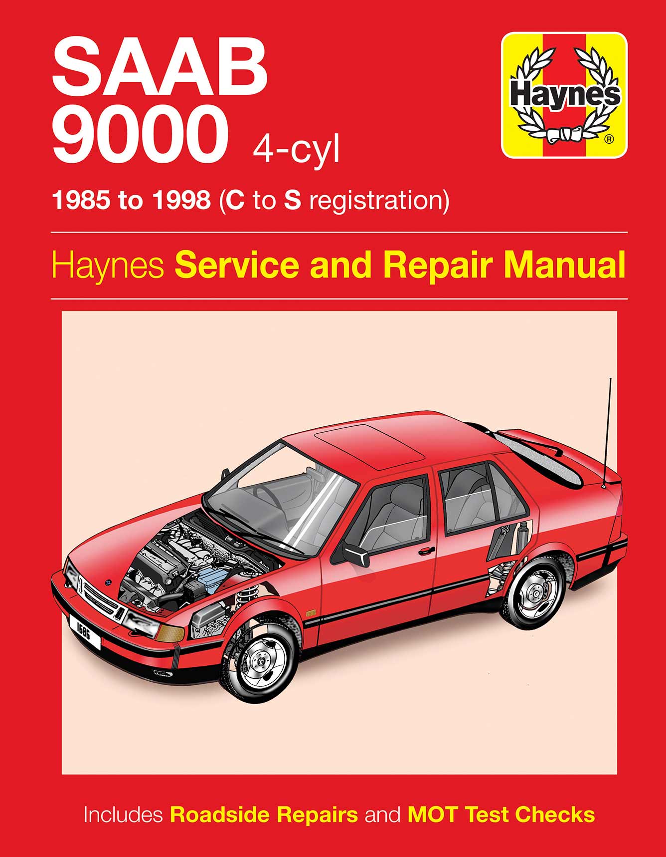 Saab 9000 (4-cyl) (1985-1998) Haynes Repair Manual Printed Book Front Cover