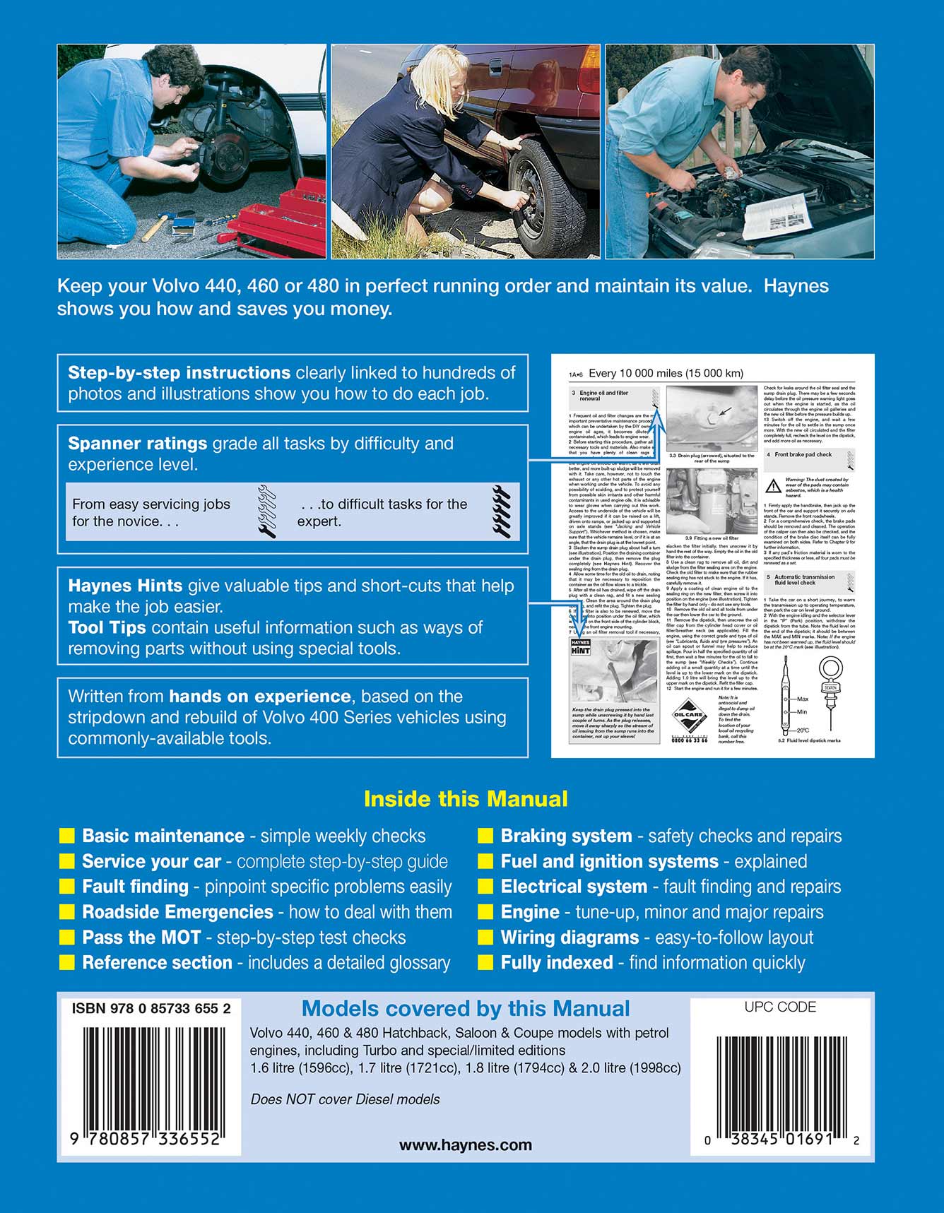 Volvo 440, 460 & 480 Petrol (1987-1997) Haynes Repair Manual