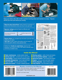 Volvo 440, 460 & 480 Petrol (1987-1997) Haynes Repair Manual Printed Book Back Cover