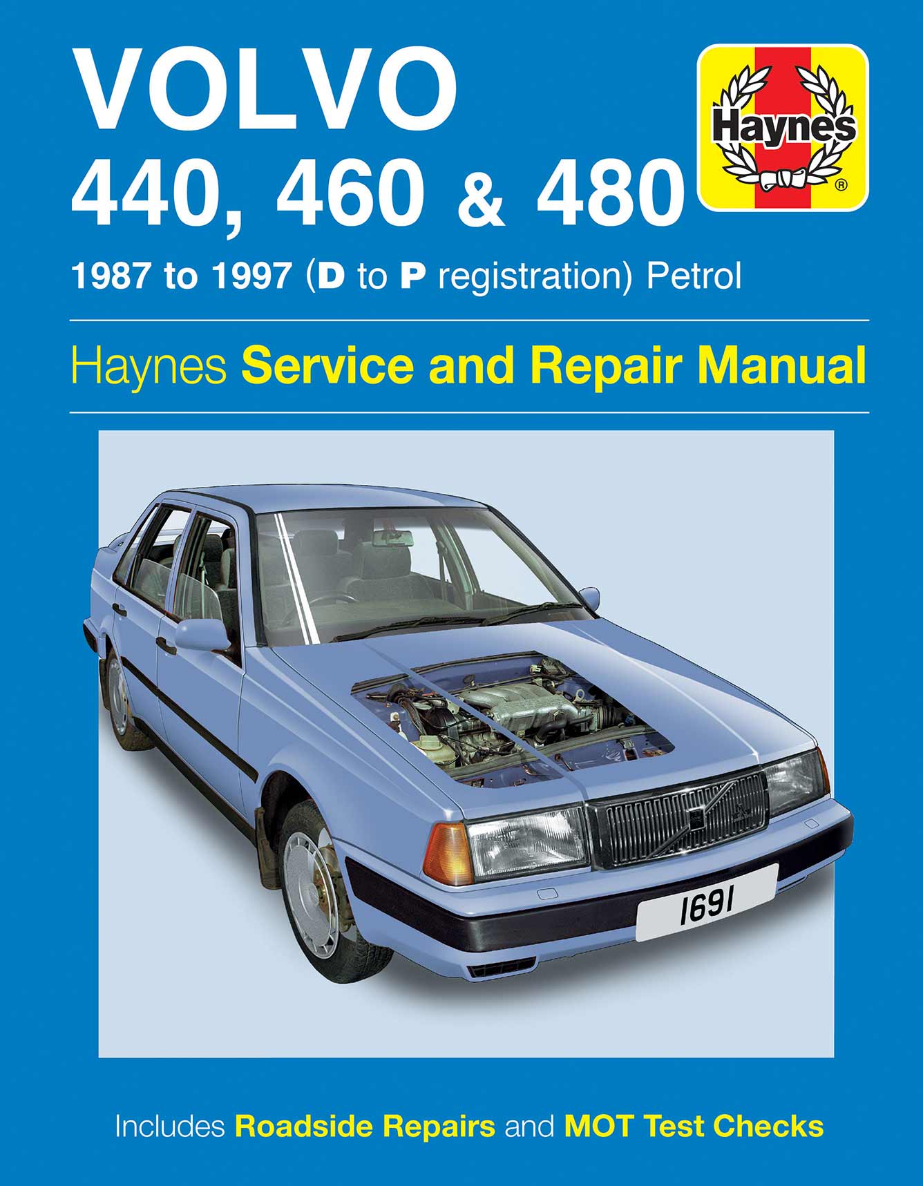 Volvo 440, 460 & 480 Petrol (1987-1997) Haynes Repair Manual Printed Book Front Cover