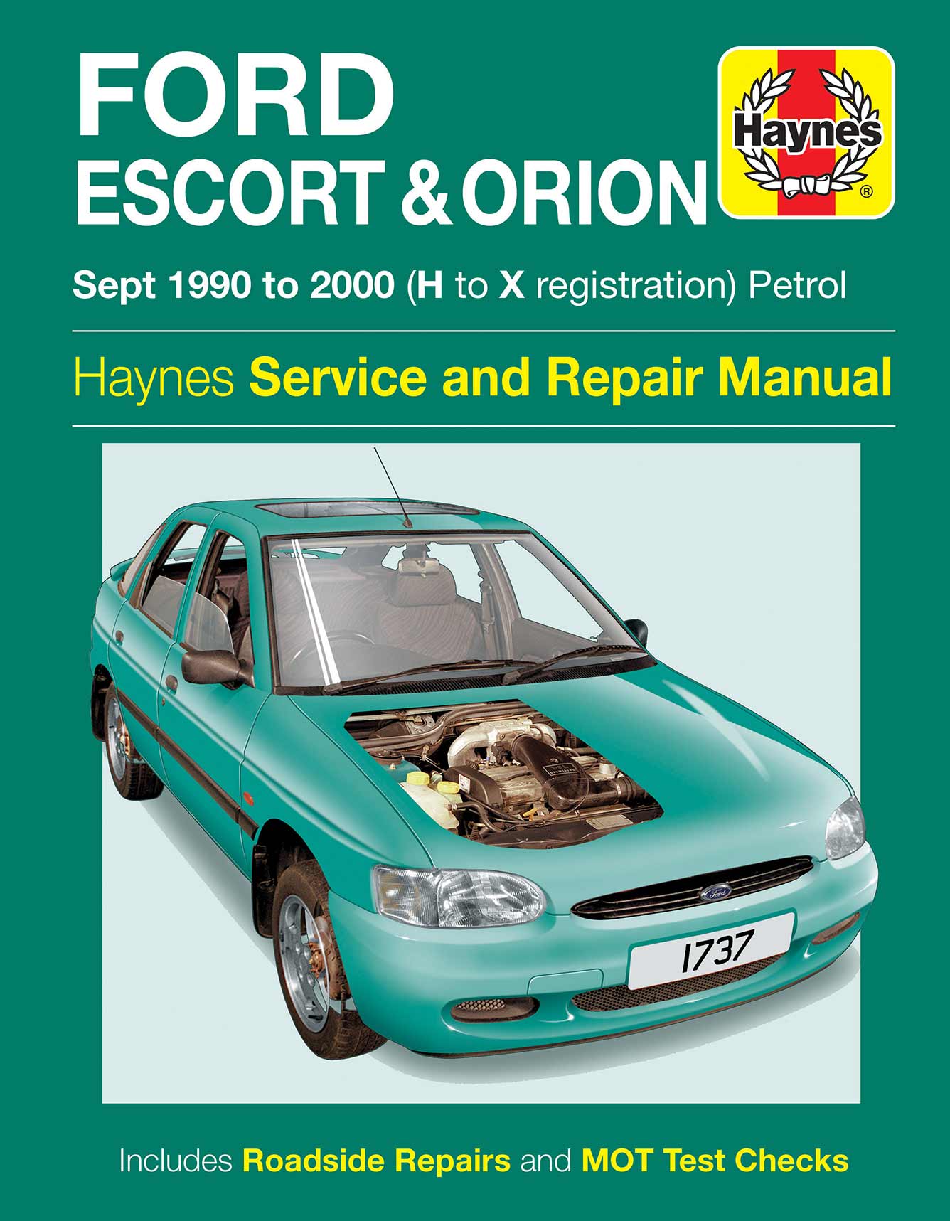 Ford Escort & Orion Petrol (Sept 1990-2000) Haynes Repair Manual Printed Book Front Cover