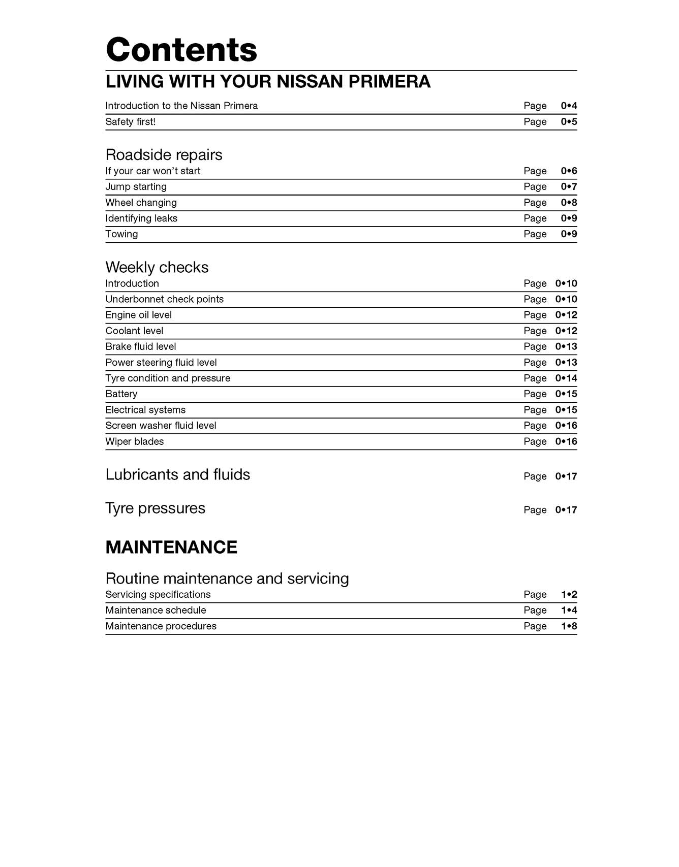 Nissan Primera Petrol (1990-Aug 1999) Haynes Repair Manual