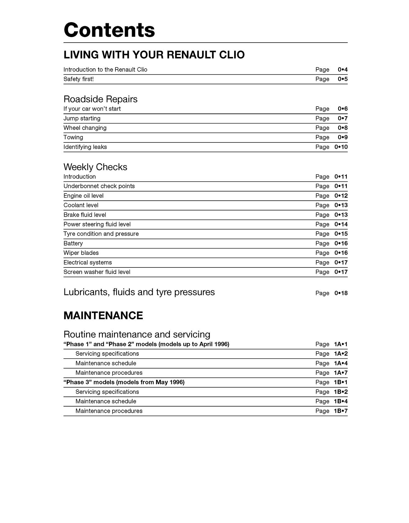 Renault Clio Petrol (1991-May 1998) Haynes Repair Manual