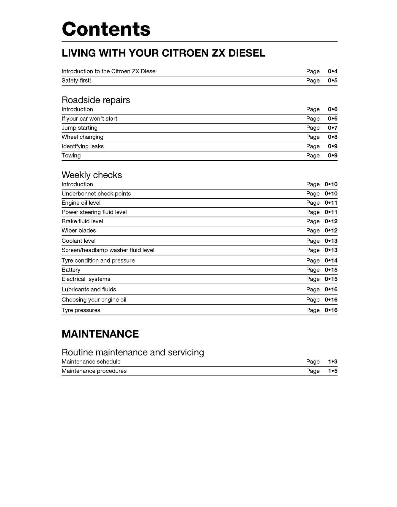 Citroen ZX Diesel (1991-1998) Haynes Repair Manual