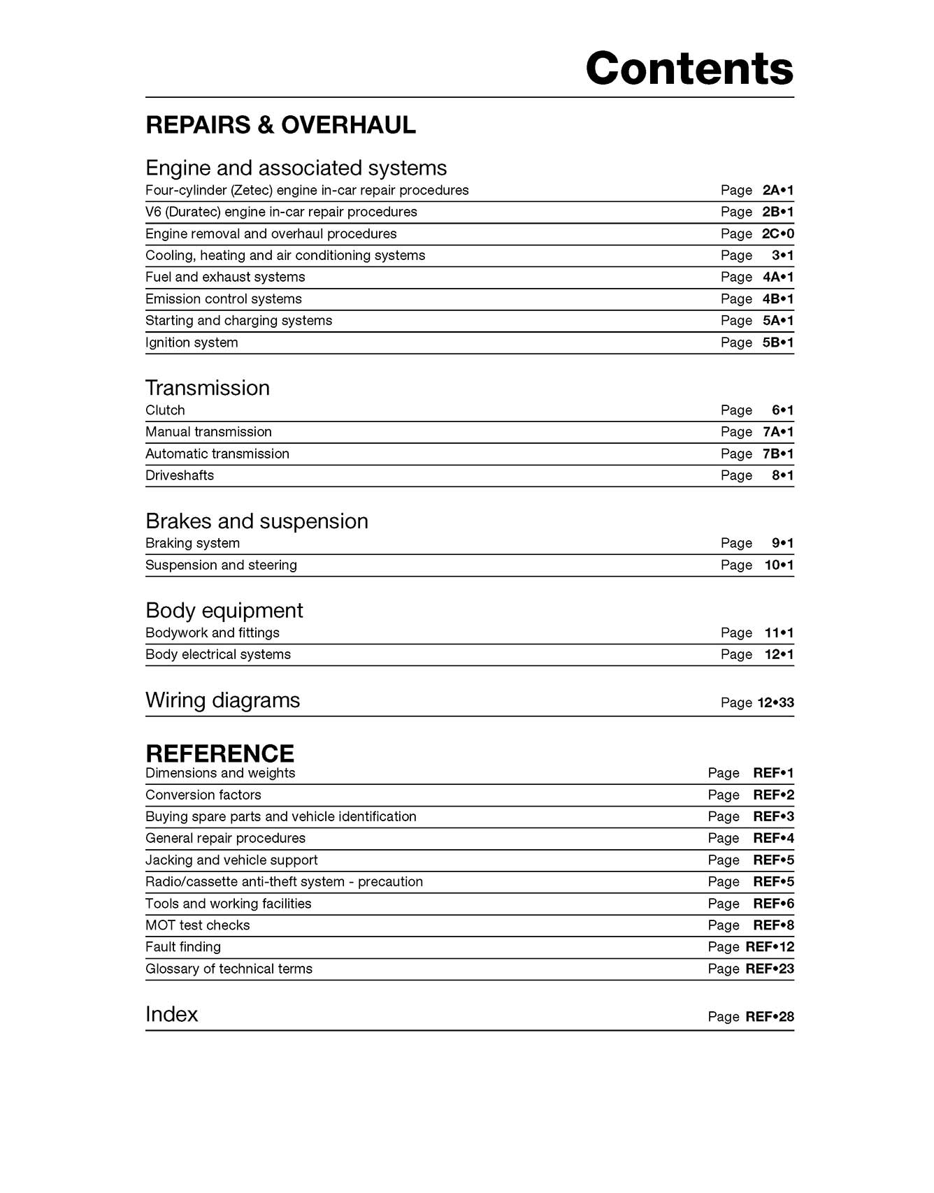 Ford Mondeo Petrol (1993-Sept 2000) Haynes Repair Manual