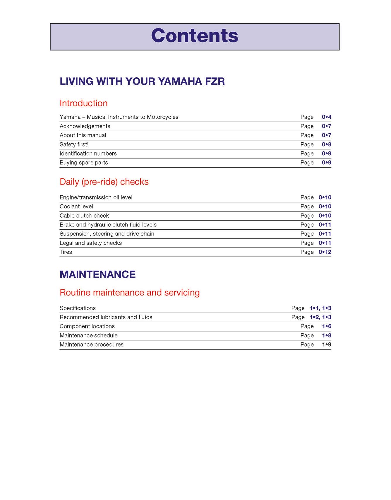 Yamaha FZR600, 750 & 1000 Fours (1987-1996) Haynes Repair Manual