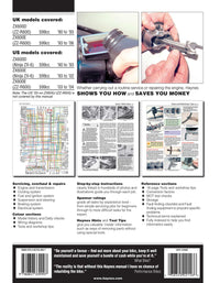 Kawasaki ZX600 (ZZ-R600 & Ninja ZX6) (1990-2006) Haynes Repair Manual Printed Book Back Cover
