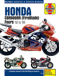 Honda CBR900RR FireBlade (1992-1999) Haynes Repair Manual Printed Book Front Cover