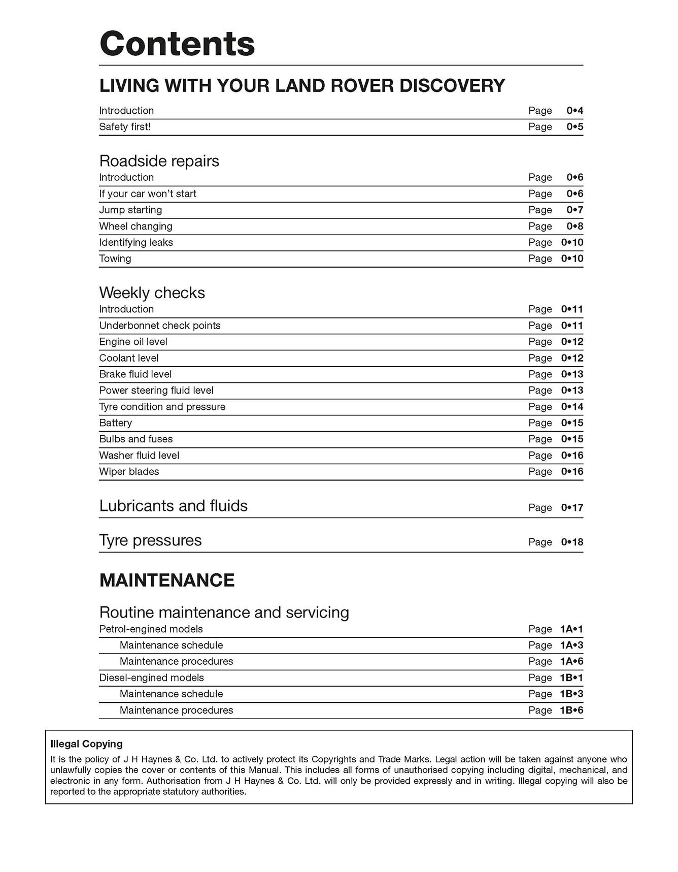 Land Rover Discovery Petrol & Diesel (1989-1998) Haynes Repair Manual