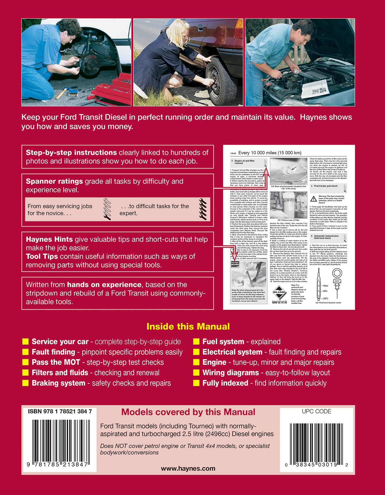 Ford Transit Diesel (Feb 1986-1999) Haynes Repair Manual