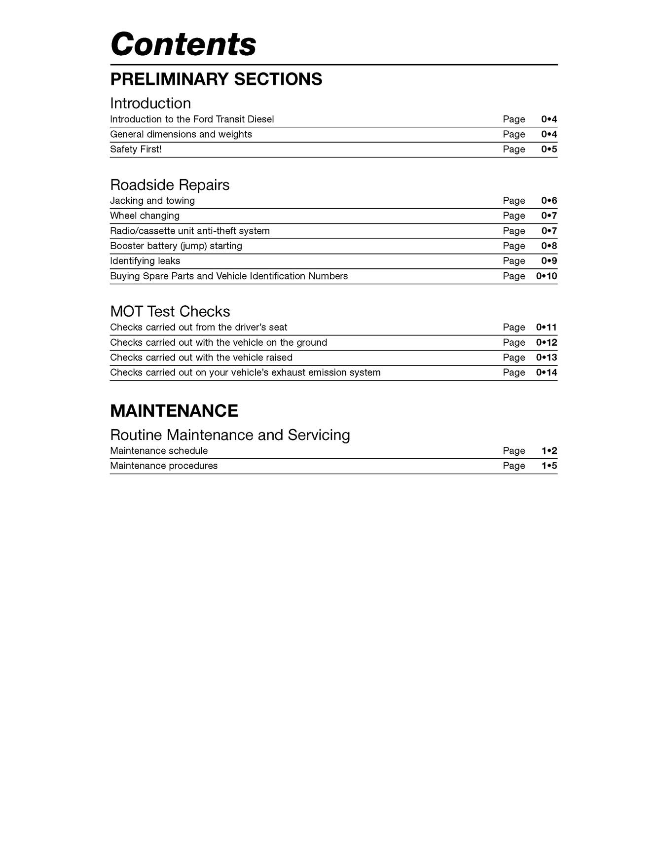 Ford Transit Diesel (Feb 1986-1999) Haynes Repair Manual