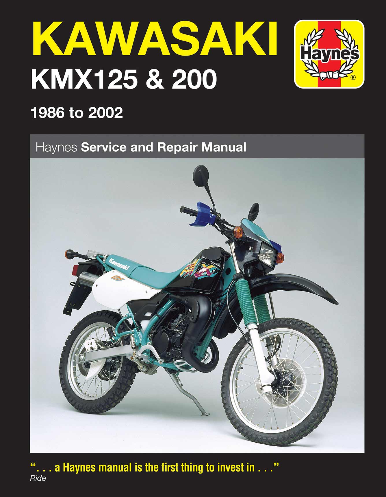 Kawasaki KMX125 & 200 (1986-2002) Haynes Repair Manual Printed Book Front Cover