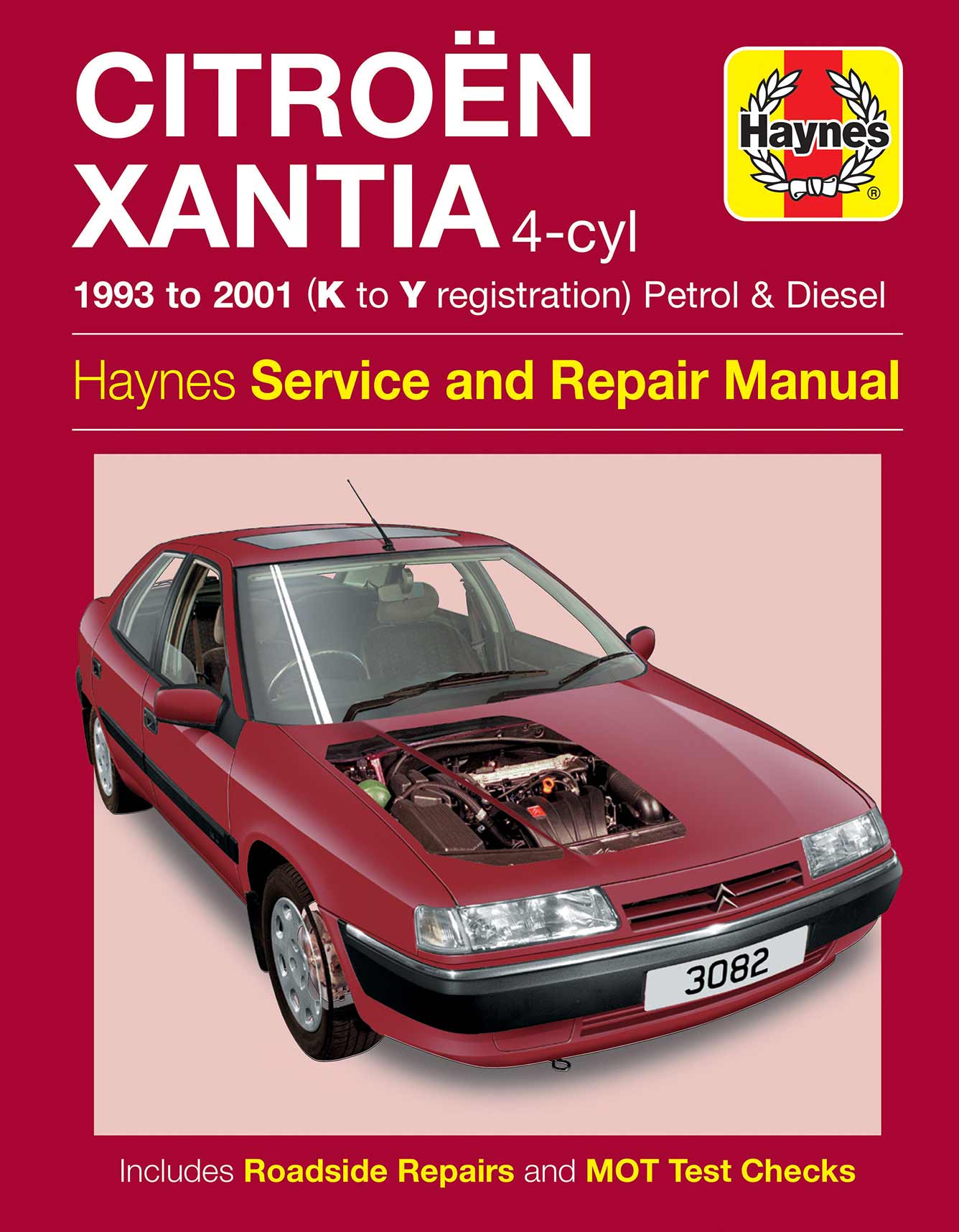 Citroen Xantia Petrol & Diesel (1993-2001) Haynes Repair Manual Printed Book Front Cover