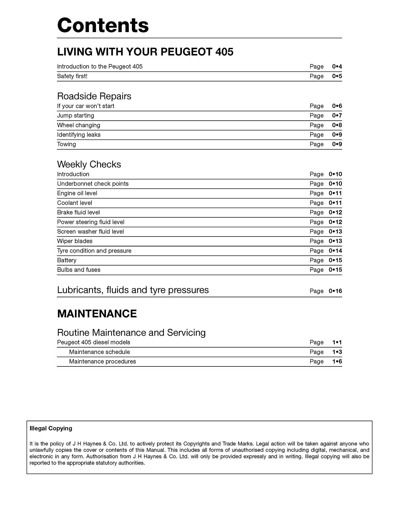 Peugeot 405 Diesel (1988-1997) Haynes Repair Manual