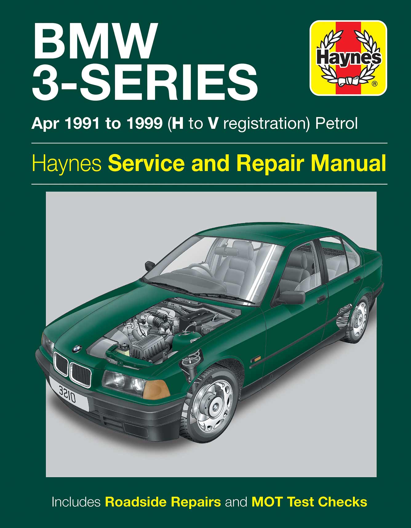 BMW 3-Series Petrol (Apr 1991-1999) Haynes Repair Manual Printed Book Front Cover