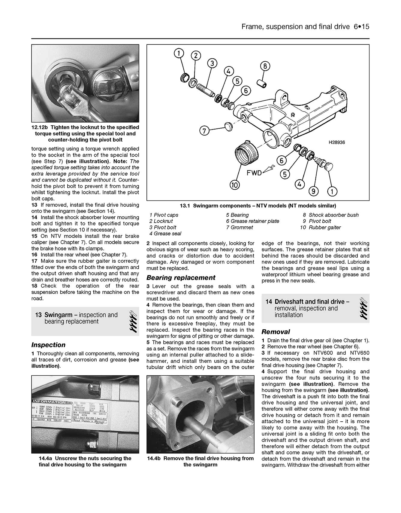 Honda NTV600 Revere, NTV650 & NT650V Deauville (1988-2005) Haynes Repair Manual