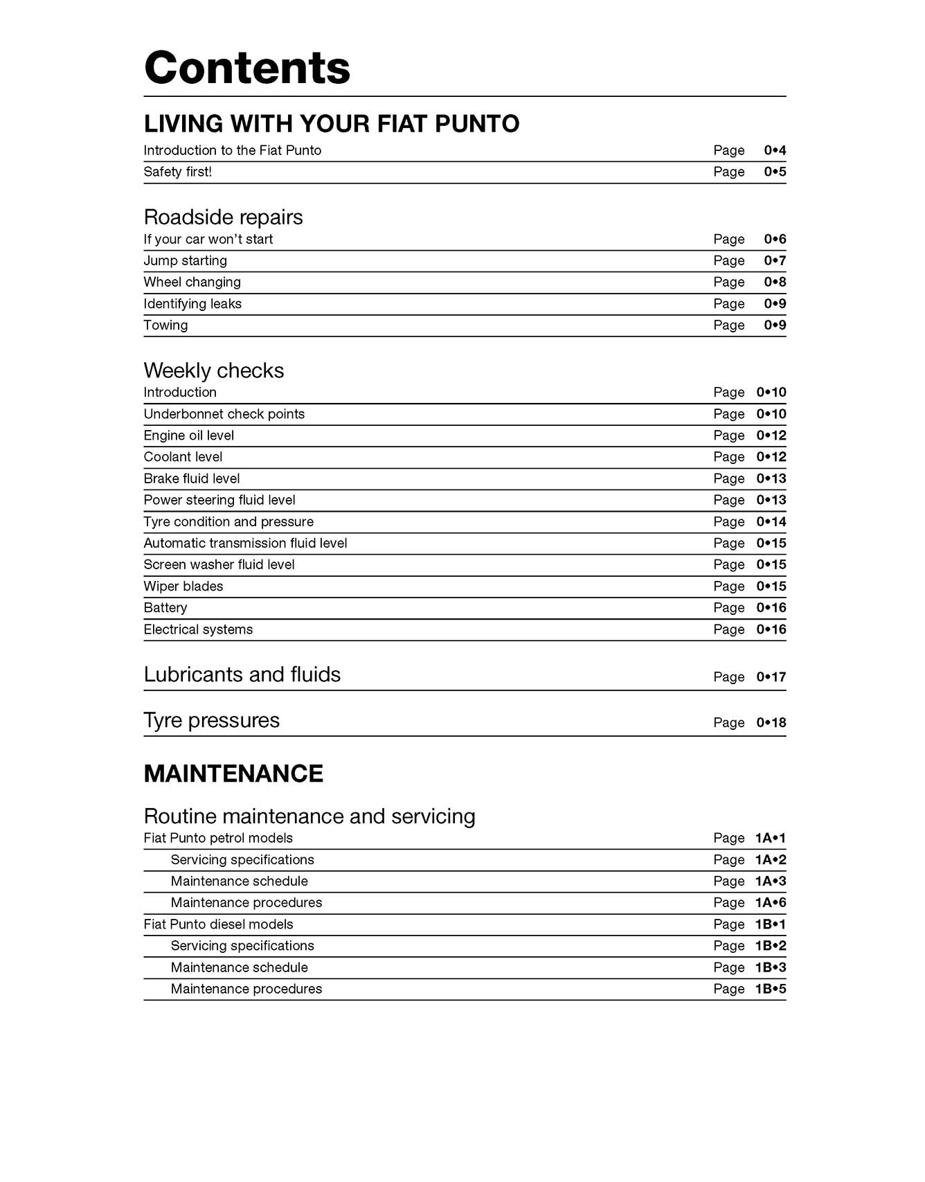 Fiat Punto Petrol & Diesel (1994-Oct 1999) Haynes Repair Manual