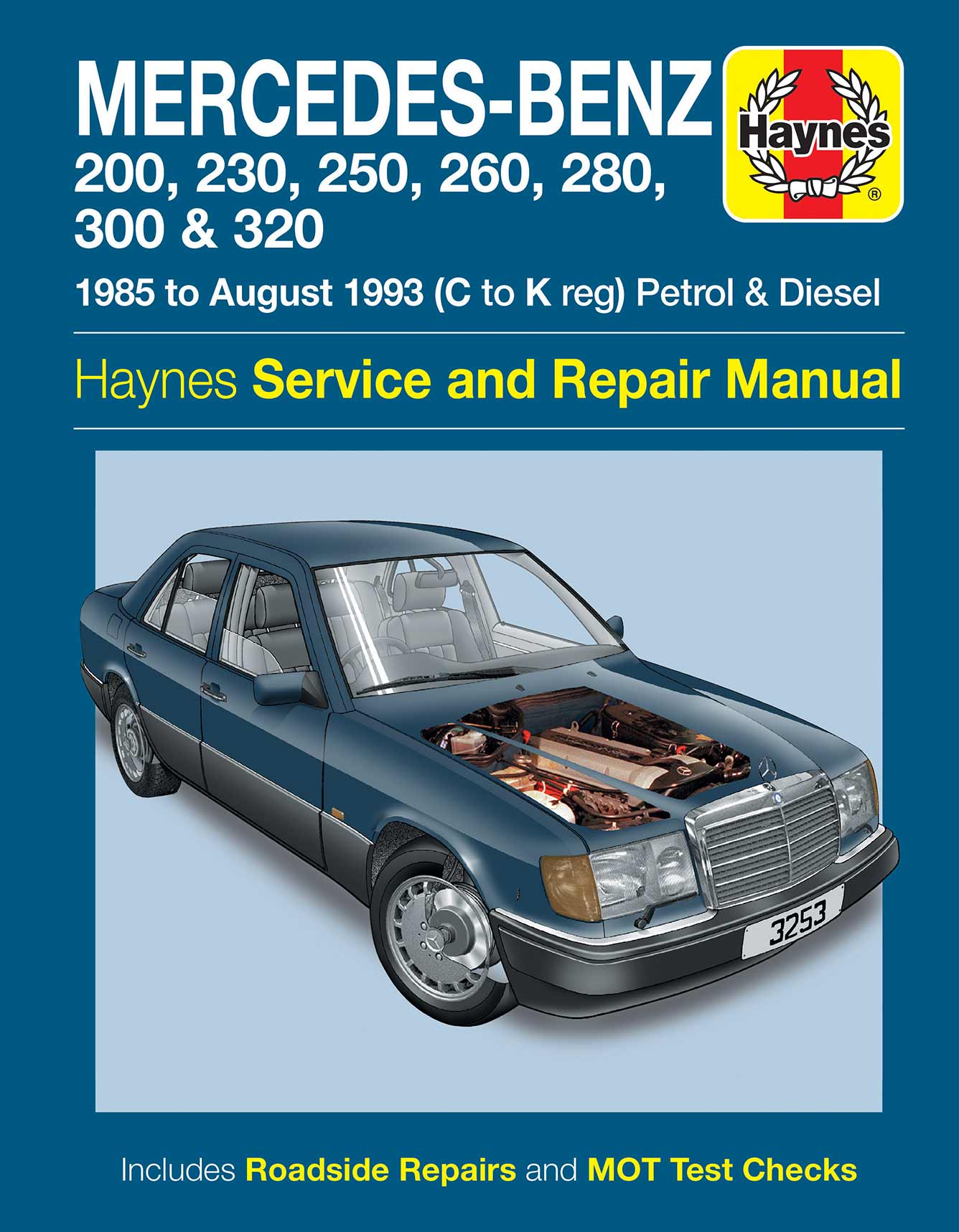 Mercedes-Benz 124 Series Petrol & Diesel (1985-Aug 1993) Haynes Repair Manual Printed Book Front Cover