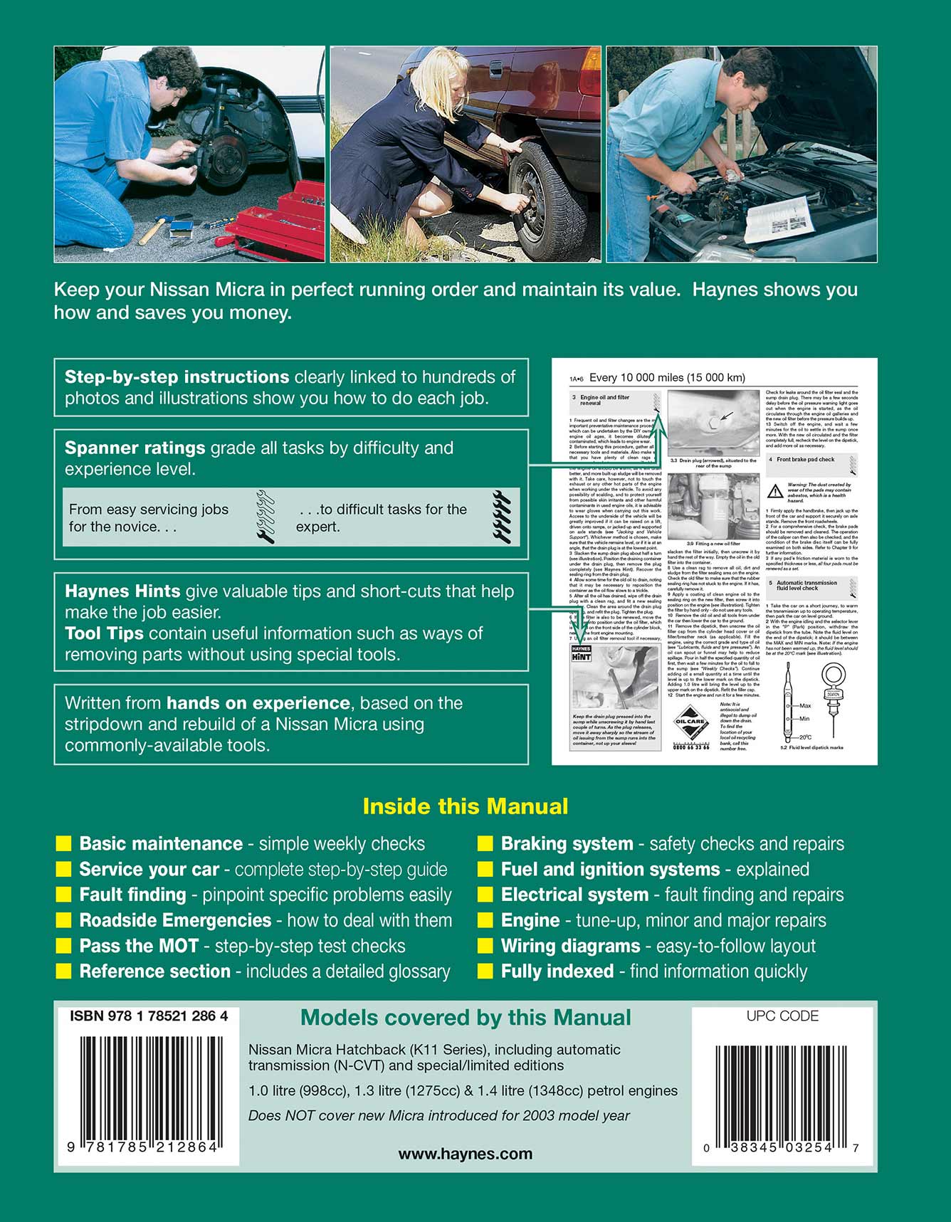 Nissan Micra (1993-2002) Haynes Repair Manual