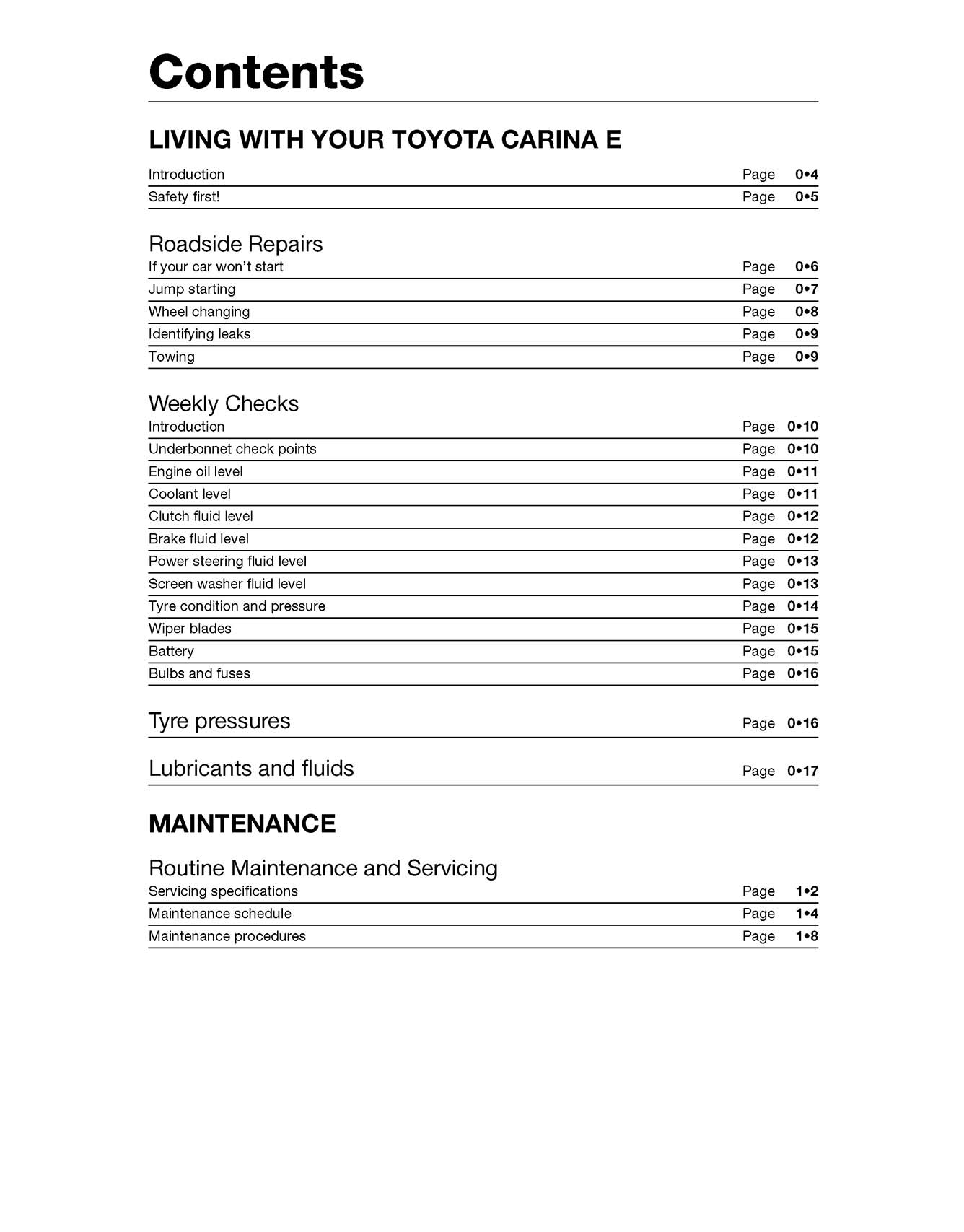 Toyota Carina E Petrol (May 1992-1997) Haynes Repair Manual