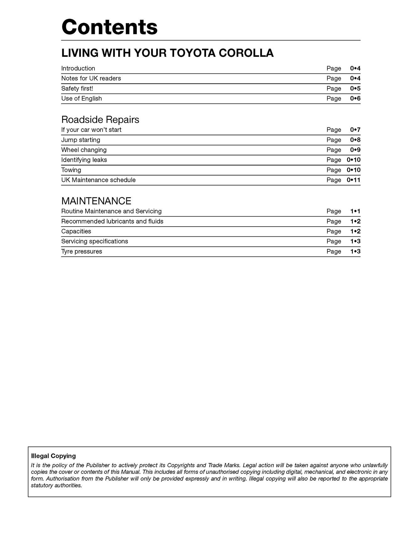 Toyota Corolla Petrol (Aug 1992-1997) Haynes Repair Manual