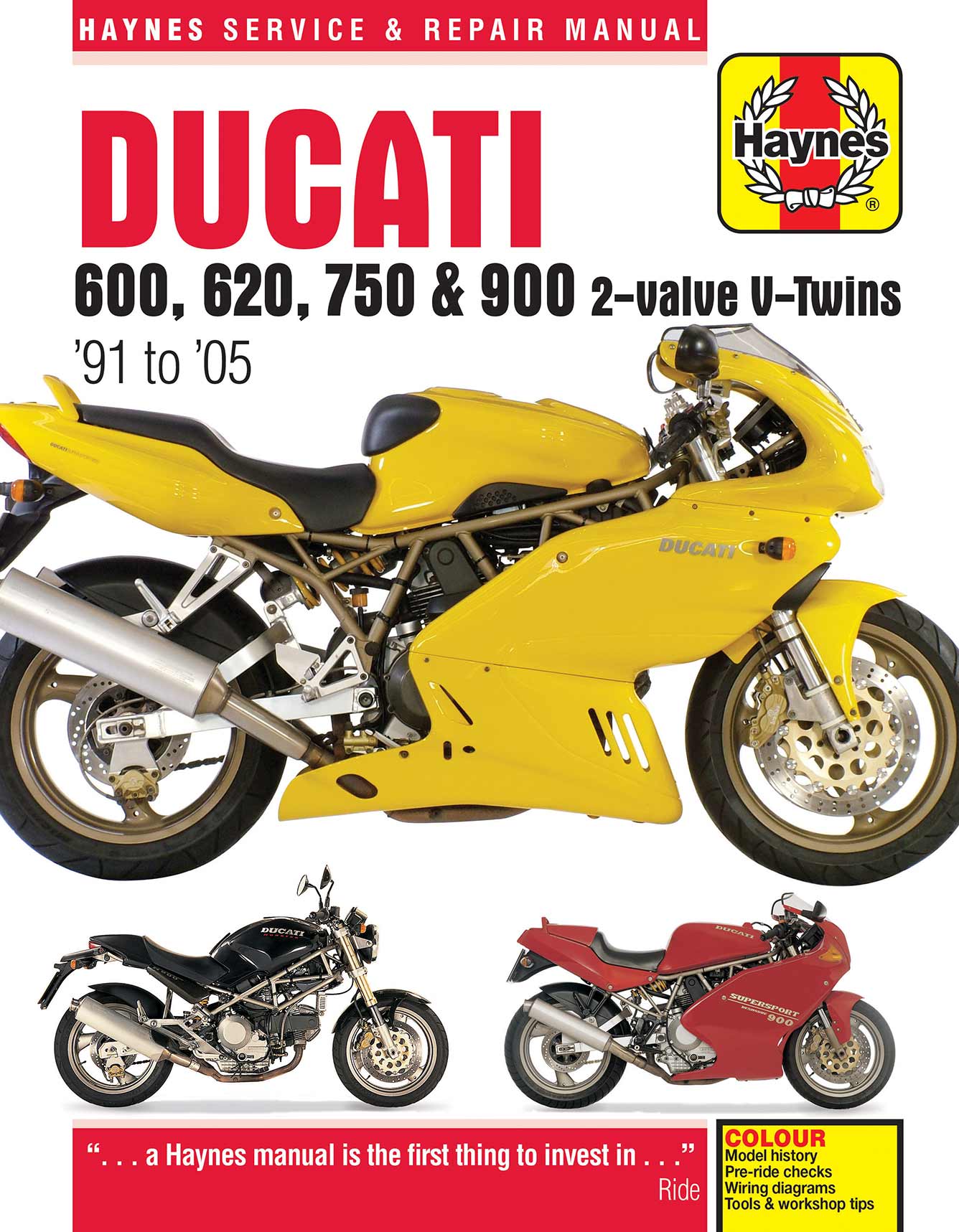 Ducati 600, 620, 750 & 900 2-valve V-Twins (1991-2005) Haynes Repair Manual