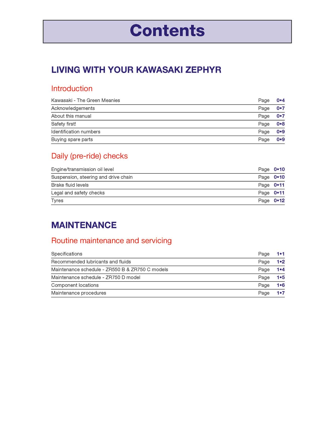 Kawasaki ZR550 & 750 Zephyr Fours (1990-1997) Haynes Repair Manual