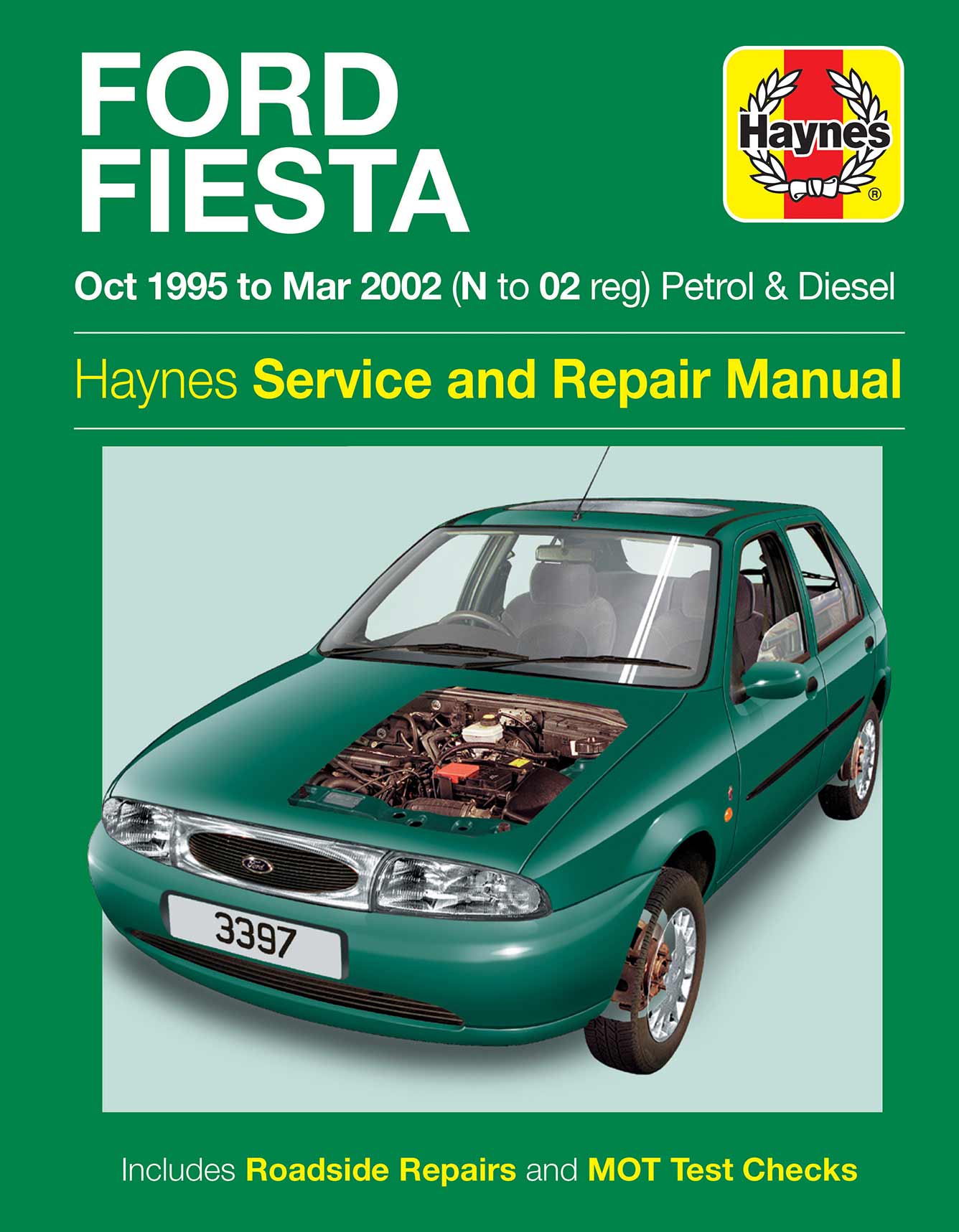Ford Fiesta Petrol & Diesel (Oct 1995-Mar 2002) Haynes Repair Manual Printed Book Front Cover