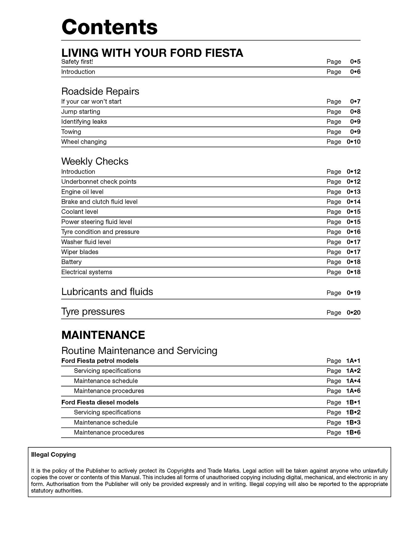 Ford Fiesta Petrol & Diesel (Oct 1995-Mar 2002) Haynes Repair Manual