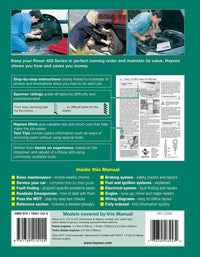 Rover 414, 416 & 420 Petrol & Diesel (May 1995-1999) Haynes Repair Manual Printed Book Back Cover
