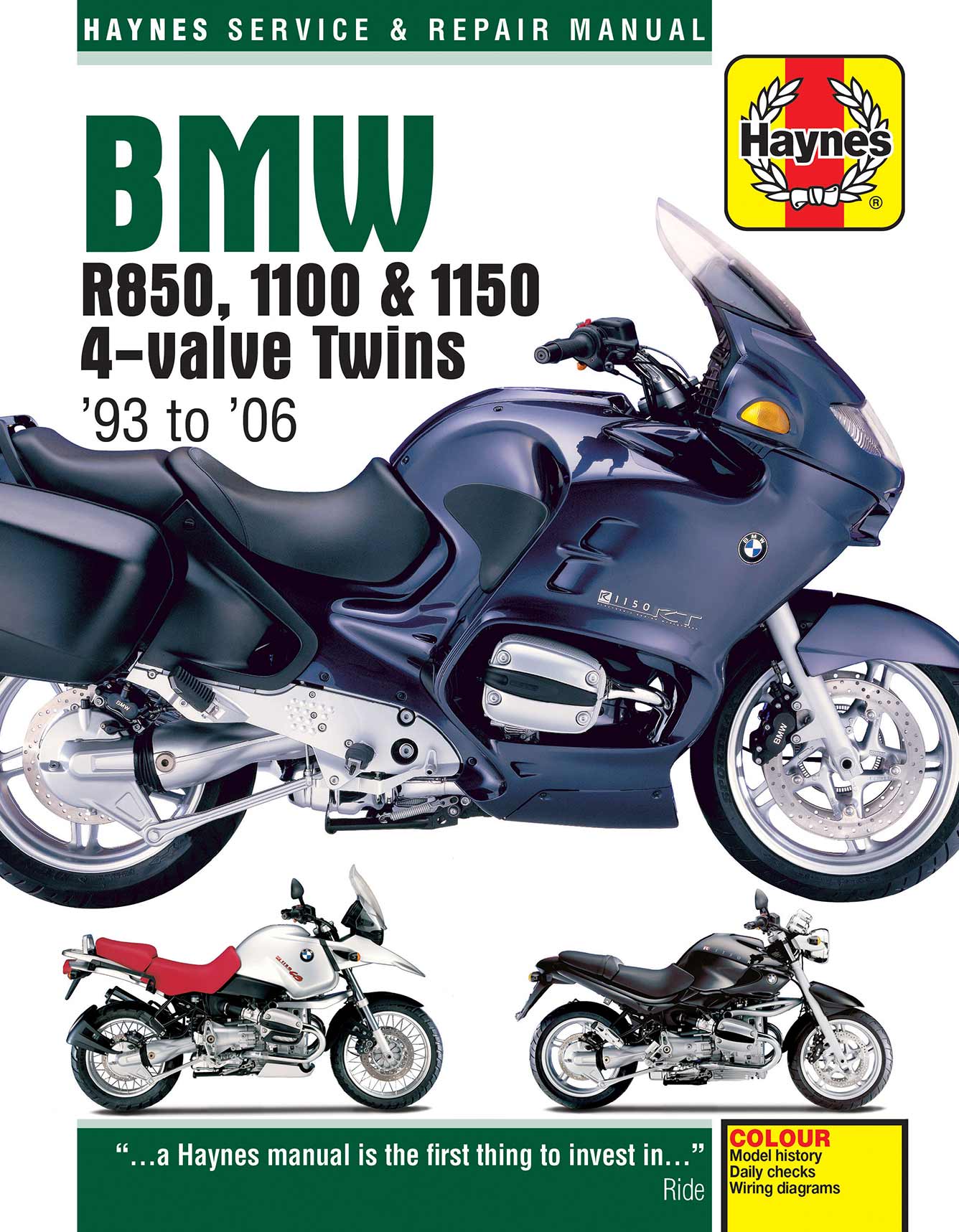 BMW R850, 1100 & 1150 4-valve Twins (1993-2006) Haynes Repair Manual