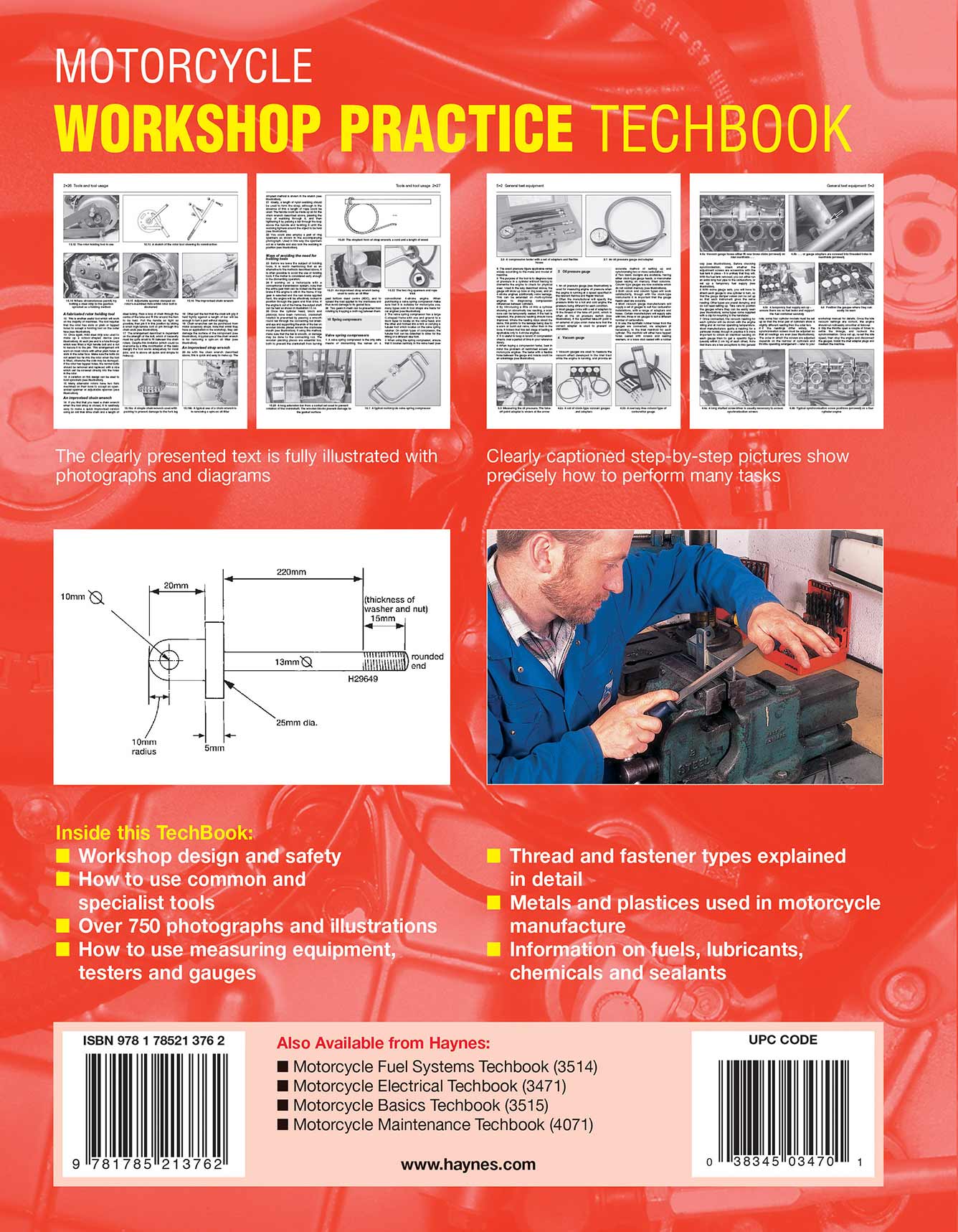 Motorcycle Workshop Practice Haynes TechBook (2nd Edition) Haynes Manual Printed Book Back Cover
