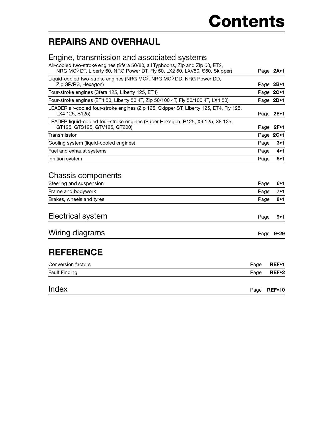 Piaggio & Vespa Scooters (1991-2009) Haynes Repair Manual