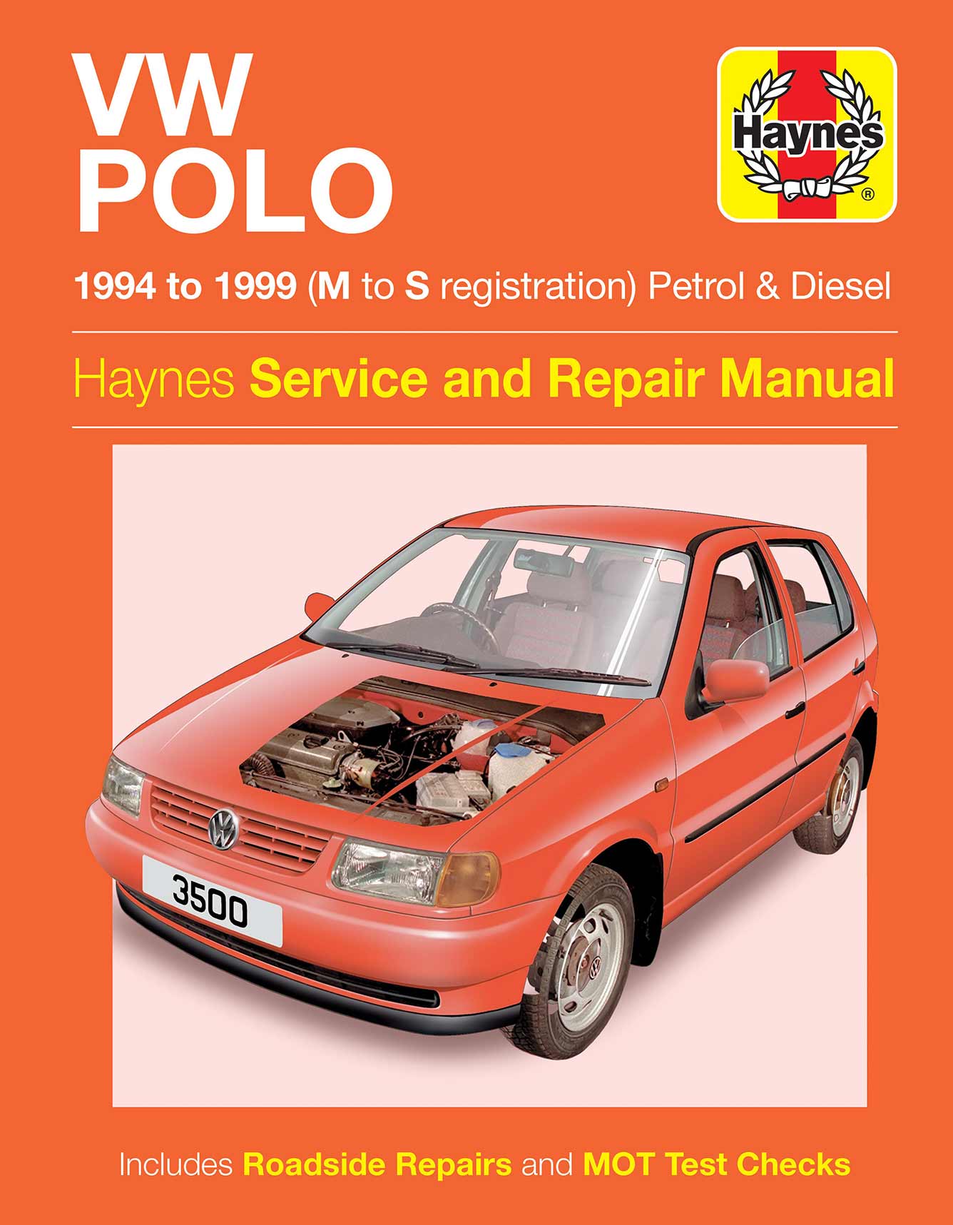 Volkswagen Polo Hatchback Petrol & Diesel (1994-1999) Haynes Repair Manual Printed Book Front Cover