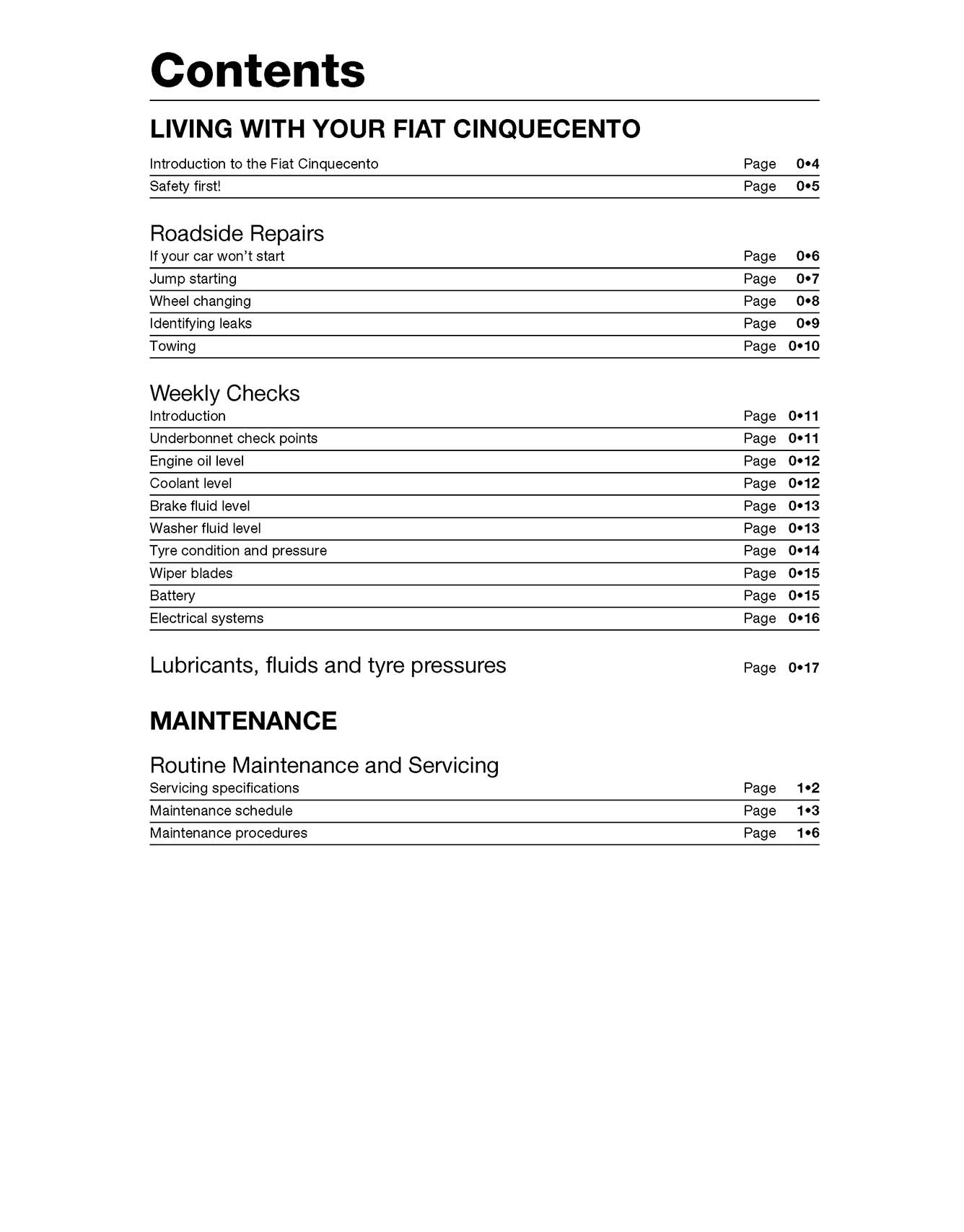 Fiat Cinquecento (1993-1998) Haynes Repair Manual