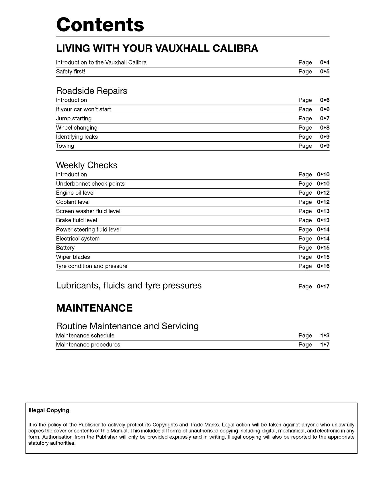 Vauxhall/Opel Calibra (1990-1998) Haynes Repair Manual