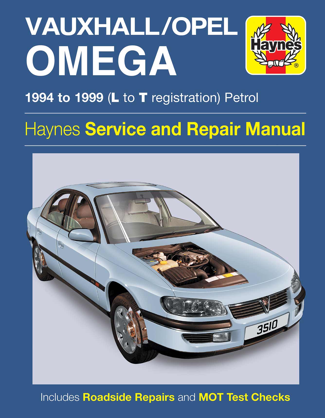 Vauxhall/Opel Omega Petrol (1994-1999) Haynes Repair Manual Printed Book Front Cover