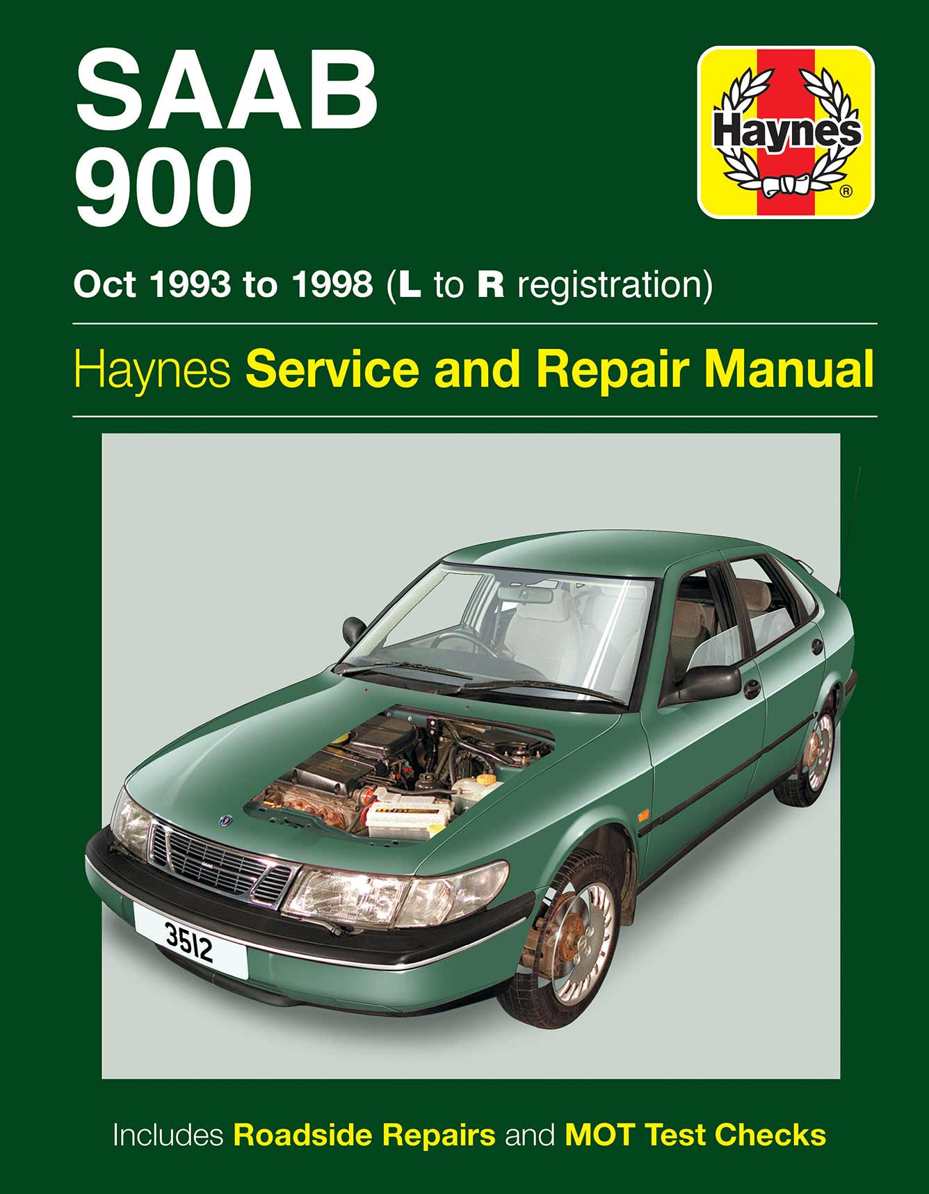 Saab 900 (Oct 1993-1998) Haynes Repair Manual Printed Book Front Cover