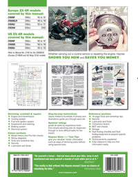 Kawasaki ZX-6R Ninja Fours (1995-2002) Haynes Repair Manual Printed Book Back Cover